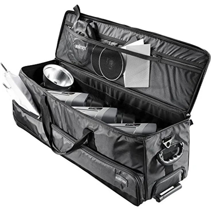 Walimex Studio-Trolley XL (inkl. ausziehbarem Trolleygriff, gepolsterten Schultergurt, variabler Inneneinteilung)