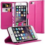 cadorabo Hülle für Apple iPhone 6 / iPhone 6S in CHERRY PINK - Handyhülle mit Magnetverschluss, Standfunktion und Kartenfach - Case Cover Schutzhülle Etui Tasche Book Klapp Style