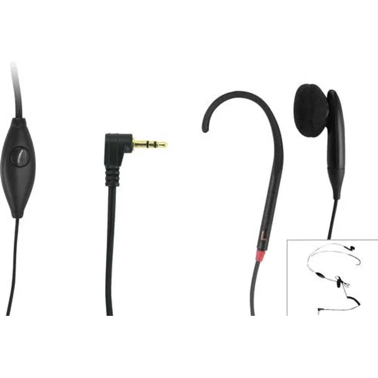 Geemarc CLHOOK5 Headset 2.5mm Klinke schnurgebunden In Ear, On Ear, Over Ear Schwarz