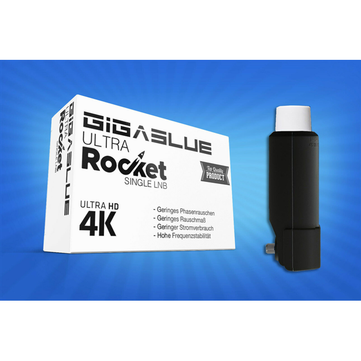 Gigablue Ultra Rocket Single Multifeed LNB 40mm Feed 0.1dB Full HD