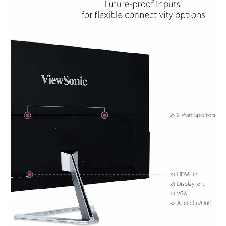ViewSonic VX3276-mhd-2 - 32 Zoll, Full HD (1920 x 1080), IPS-Panel, 60Hz, 4ms, 250cd/m² – Bild 5