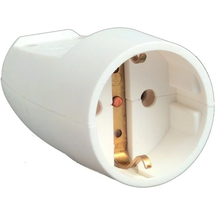 UNITEC Schutzkontakt-Kupplung'' ''mit Knickschutz wweiß''''