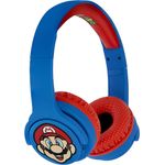 OTL Super Mario Kinderkopfhörer mit Bluetooth mit Lautstärkeregelung, blau/rot