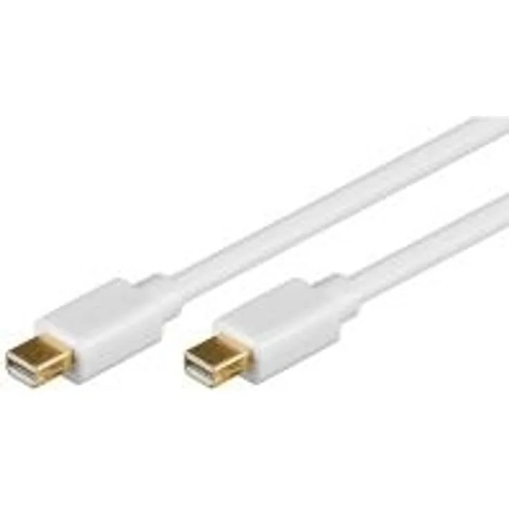 Wentronic Mini DP 2m - SB - mini DisplayPort - mini DisplayPort - Männlich/männlich - Gold - Weiß - Sichtverpackung (64851)