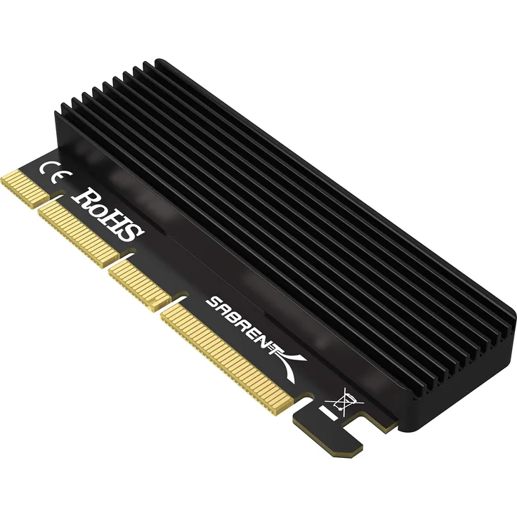 Sabrent NVMe M.2 SSD zu PCIe X16 - X8 - X4 Karte mit Aluminiumkühlkörper(EC-PCIE)
