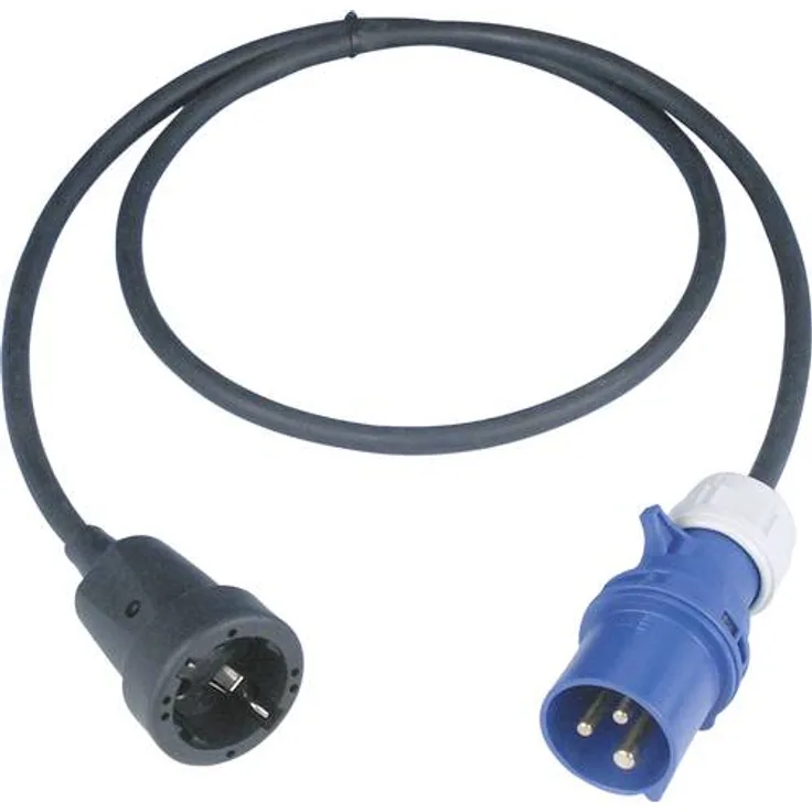 REV 0577755555 Strom Verlängerungskabel 16A Schwarz 1.50m