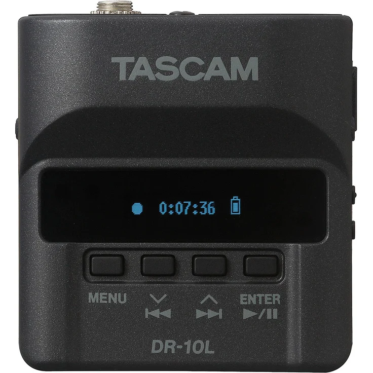 Tascam DR-10L Diktiergerät, mit Flash-Speicherkarte, schwarz (10 Stunden Aufnahme: High Quality (HQ), Low Quality (LQ), Super High Quality (SHQ), PCM, WAV, 88 dB, 20-22000 Hz, USB) - Preisvergleich – Bild 1