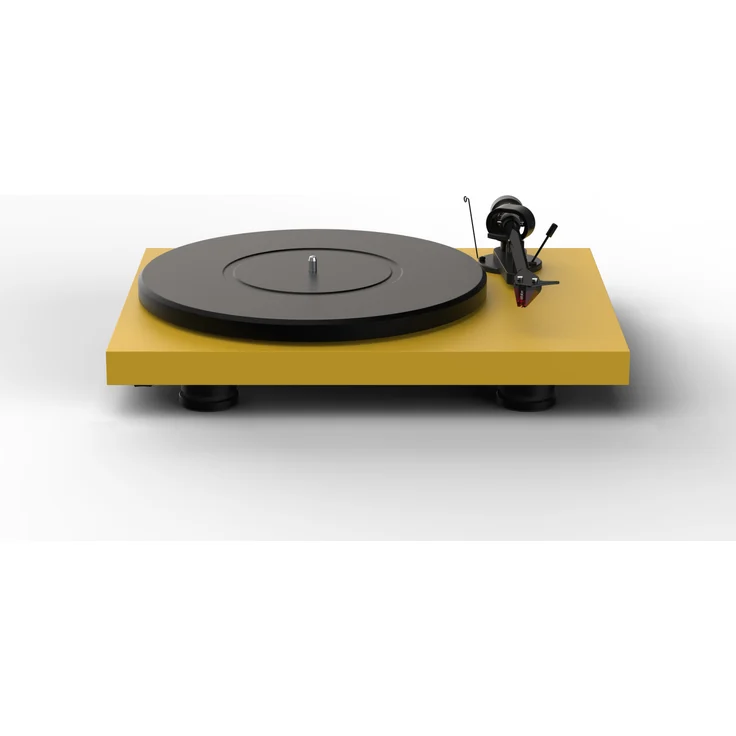 Pro-Ject Debut Carbon EVO Manueller Plattenspieler mit Riemenantrieb inkl. Schutzhaube satin gelb – Bild 5