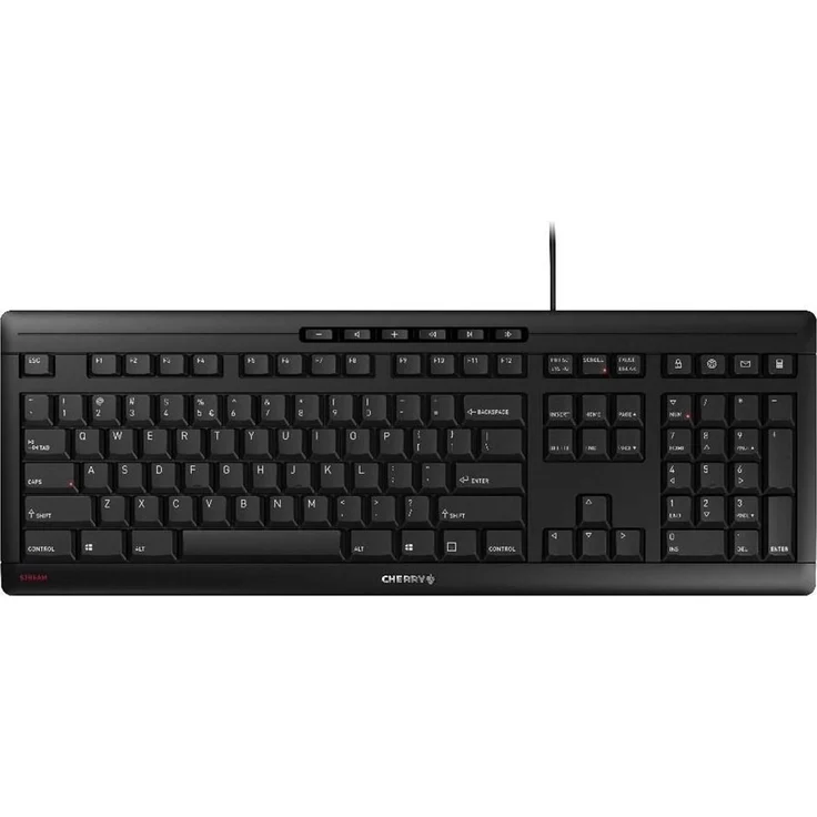 CHERRY STREAM - Tastatur - USB - QWERTY - US mit Euro-Symbol - CHERRY SX - Schwarz (JK-8500EU-2) – Bild 1