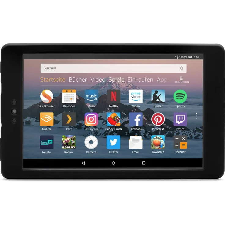 Nupro Stoßfeste Hülle für Fire HD 8-Tablet, Schwarz