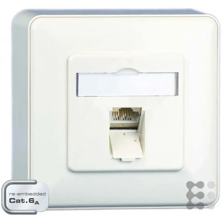 Metz BTR Anschlussdose ISO/IEC Cat.6A E-DAT 1 Port AP reinwe