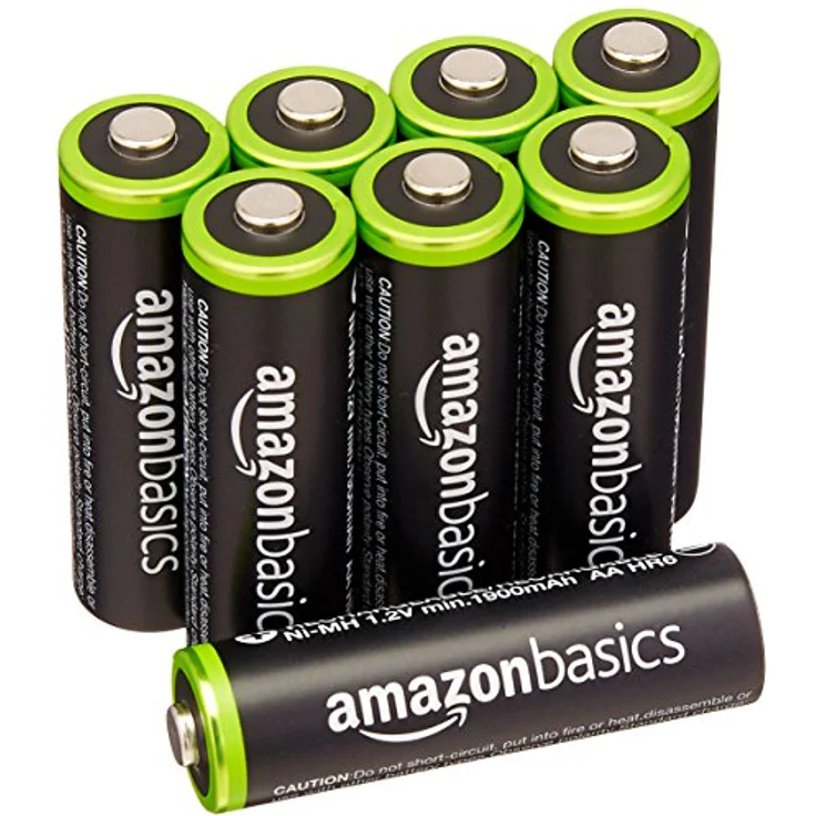 AmazonBasics AA-Batterien, wiederaufladbar, vorgeladen, 8 Stück (Aussehen kann variieren) – Bild 1