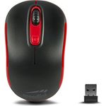 Speedlink PTICA Mouse Wireless - 3 Tasten Maus Kabellos für Büro-Home Office - 10m Reichweite - dpi Schalter bis 1600 dpi, für Links- und Rechtshänder für Gaming-PC-Notebook-Laptop - schwarz-rot