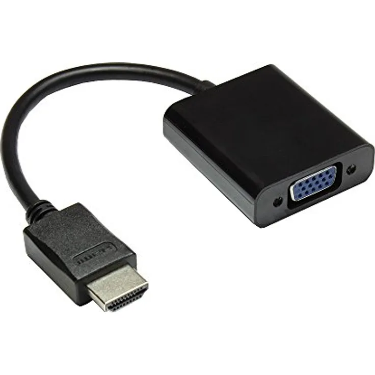 Adapter HDMI zu VGA, HDMI Stecker an VGA Buchse, 3,5 mm Stereo-Buchse, schwarz, Good Connections (HDMI-AD21)