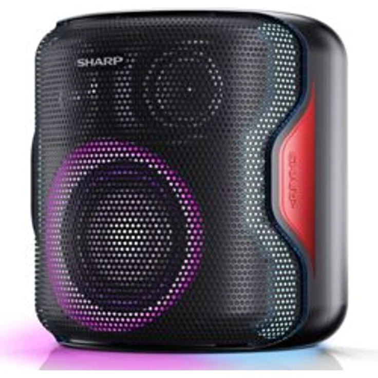 SHARP PS-919 (BK) Partylautsprecher, 14 Stunden Wiedergabezeit, Bluetooth, TWS: Koppeln eines weiteren Gerätes, Multicolor-Lichtshow mit verschiedenen Modi, Ultra-Bass-Einstellung, 130 Watt – Bild 1
