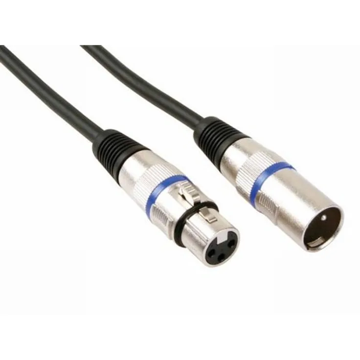 Audiokabel XLR 3pol Stecker/Buchse, 1,0 m Zum Anschluss eines Mikrofons oder Lautsprechers an ein Mischpult oder einen Verstärker (EXC160625)