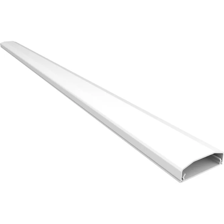 conecto Kabelkanal mit 3M Klebeband selbstklebend selbsthaftend zum Kleben oder Schrauben aus hochwertigem PVC (Länge 100cm, Breite 6cm, Höhe 2cm) weiß