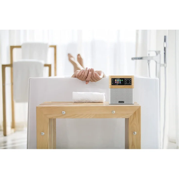 Sonoro sonoroSTREAM (2019) Internetradio mit Bluetooth, WLAN, TFT-Display, Wecker, silber, braun - Preisvergleich – Bild 4