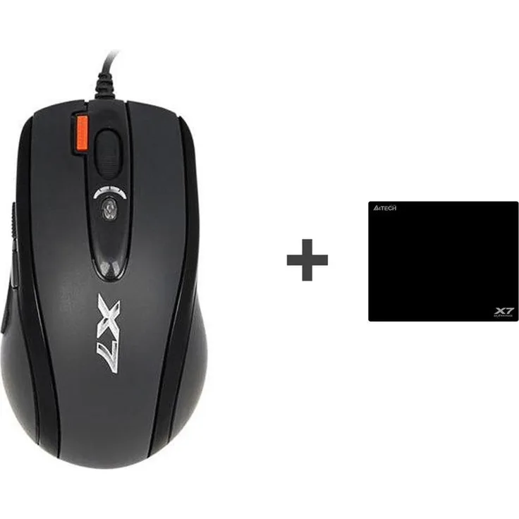 A4 Tech Gaming-Maus X710 2000 DPI USB + X7 A4TMYS46028 Schwarz