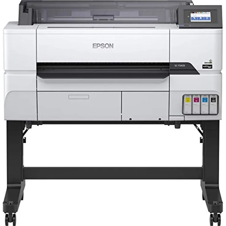 Epson SureColor SC-T3405 Tinten-Großformatdrucker für CAD-GIS-POS (Drucke bis DIN A1+, Rollendrucke bis 24 Zoll (61 cm-A1+), WiFi, Ethernet) weiß