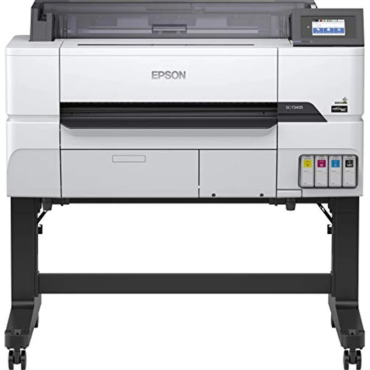 Epson SureColor SC-T3405 Tinten-Großformatdrucker für CAD-GIS-POS (Drucke bis DIN A1+, Rollendrucke bis 24 Zoll (61 cm-A1+), WiFi, Ethernet) weiß