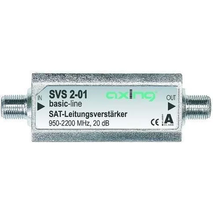 Axing SVS 2-01 Satelliten-Leitungsverstärker Inline Sat (20 dB, 950 - 2400 MHz) – Bild 1