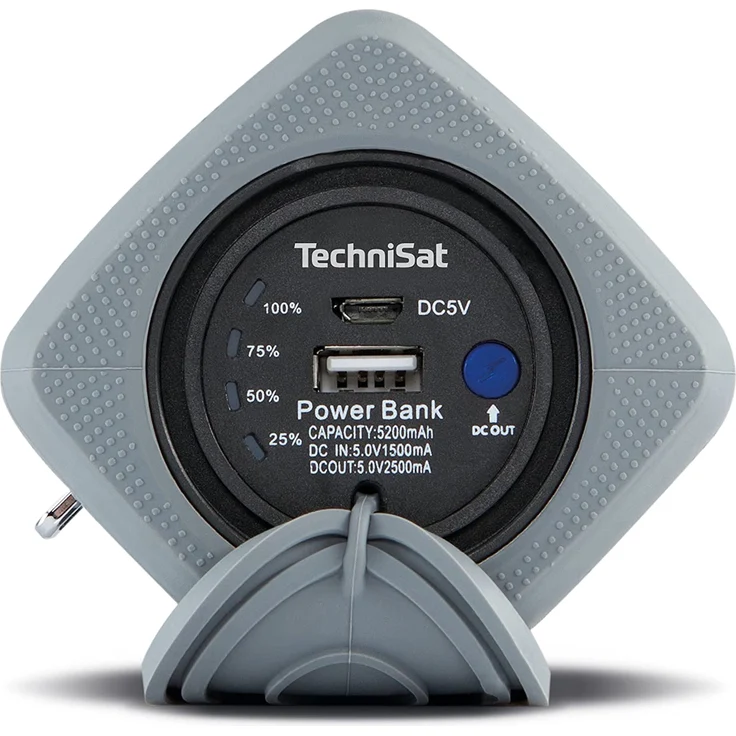 TechniSat BluSpeaker OD 300 Bluetooth-Lautsprecher mit Mikrofon, grau – Bild 4