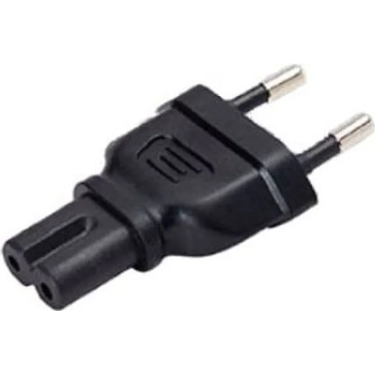 Stromadapter Euro 2pin Stecker auf Euro 2 Buchse