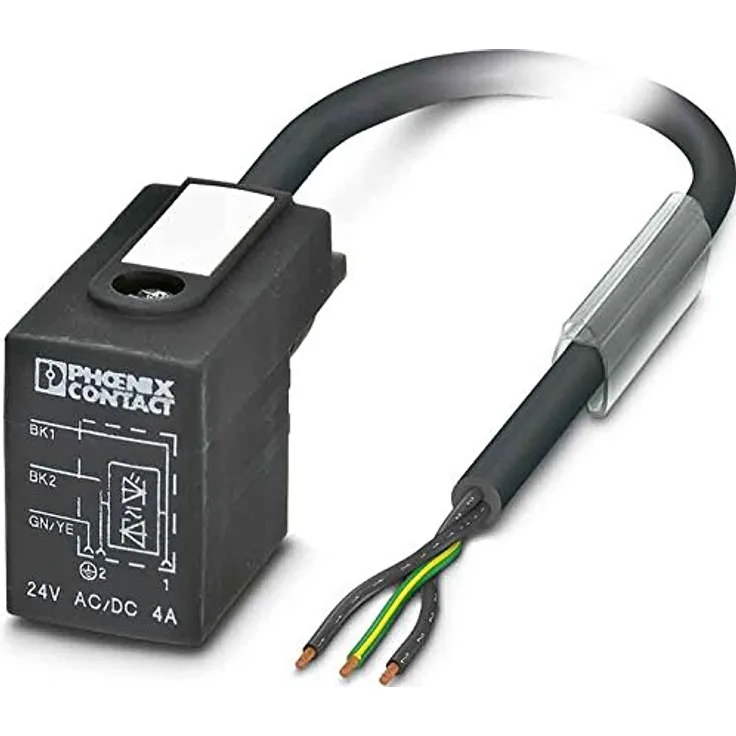Phoenix 1435386 - Signalkabel (1,5 m, Valve_B, Schwarz, 4,5 mm, -20-85 °C, 80 g)