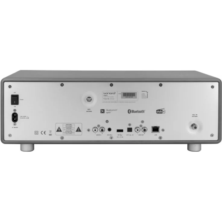 Sonoro Primus Tischradio mit Bluetooth, WLAN, TFT-Display, Wecker, grau – Bild 3