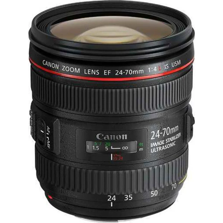 Canon Zoomobjektiv EF 24-70mm F4L IS USM für EOS (77mm Filtergewinde, Autofokus, Bildstabilisator) schwarz – Bild 1