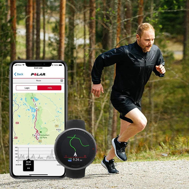 Polar Vantage V2 Smartwatch GPS, Unisex, 47mm, Silikonarmband, Black (90082710) – Bild 7