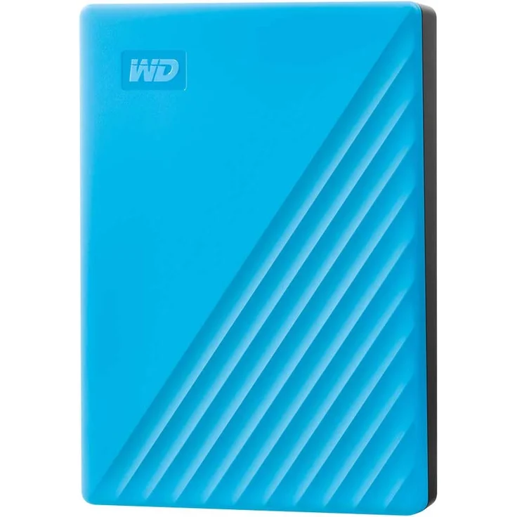 WD My Passport WDBPKJ0040BBL - Festplatte - verschlüsselt - 4 TB - extern (tragbar) - USB 3.2 Gen 1 - 256-Bit-AES - Blau (WDBPKJ0040BBL-WESN) – Bild 2
