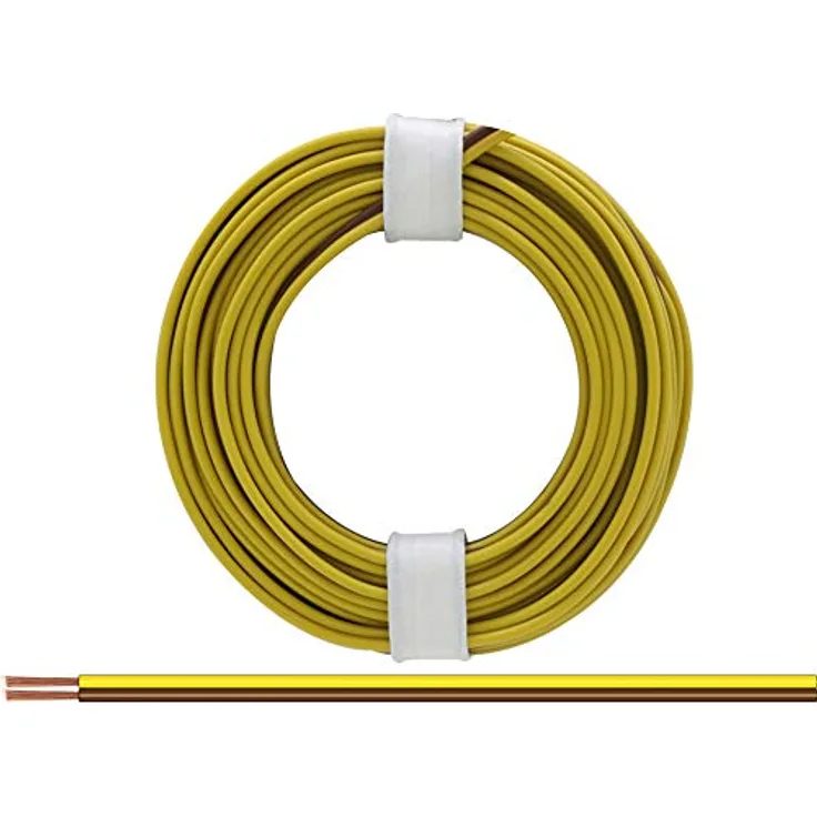 Unbekannt Donau Elektronik 218-38 Doppeldraht gelb-braun 5m, Mehrfarbig, 5 m