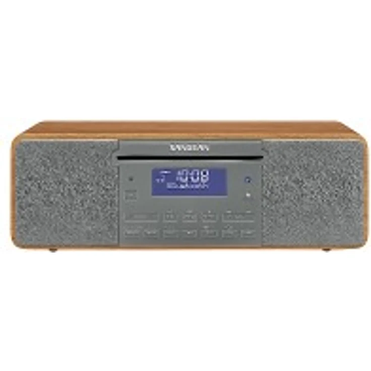 Sangean DDR-47BT All-in-One Kompakt-Anlage (DAB+-UKW-Tuner, Bluetooth, CD-MP3-Player, USB 2.0, SD-Kartenleser, AUX-In, Recording Funktion) inkl. Fernbedienung walnuss-grau – Bild 1