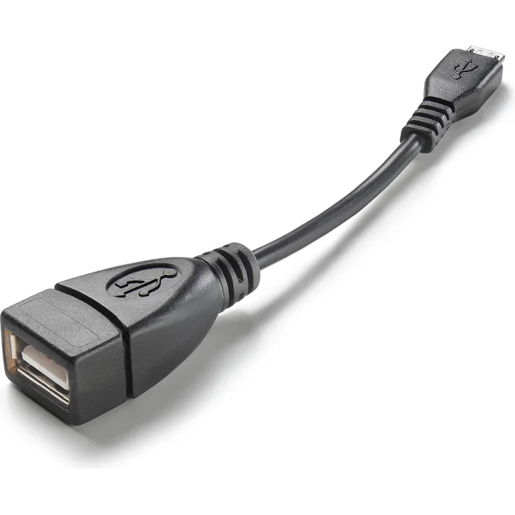 Cellular Line OTGUSBADAPTERSMPH USB OTG Adapterkabel für Samsung Galaxy-HTC-Nokia-Sony Xperia - Micro USB zu USB Kupplung) schwarz