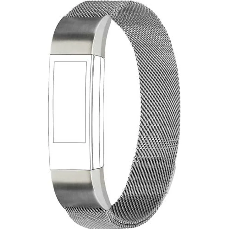 topp - Mesh Armband für Fitbit Alta, Silber