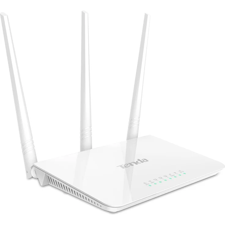 Tenda F3 N300 WLAN Router für Anschluss an Kabel--DSL- oder Glasfaser-Modem (300Mbit-s über WLAN , 3x LAN-Ports) Drei antennen für stabile Netzabdeckung auf bis zu 200m² – Bild 1