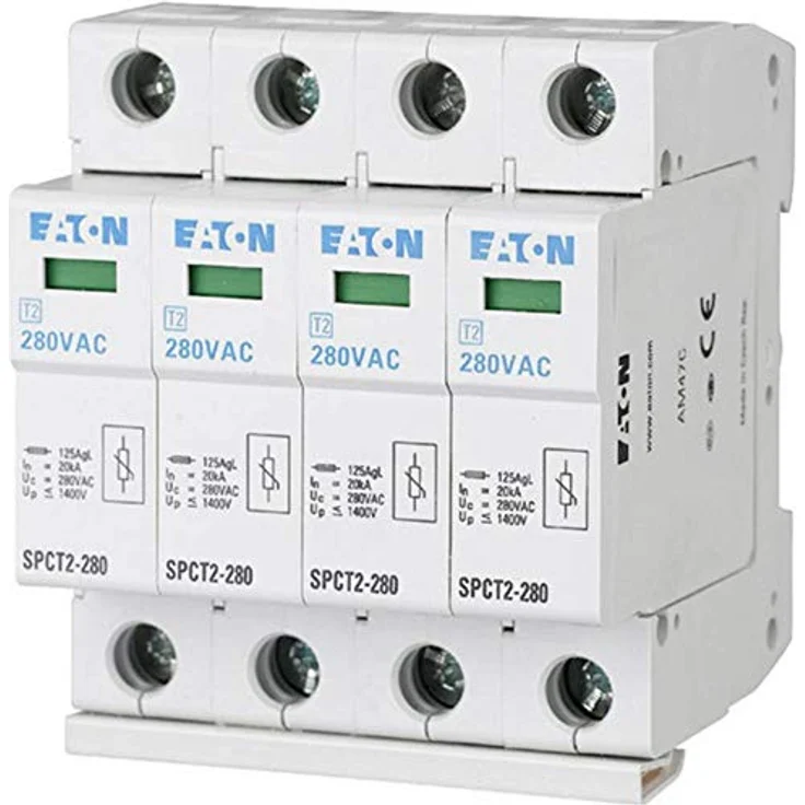 Eaton 167596 Überspannungsableiter steckbar, 4P, 280VAC, 4x20kA