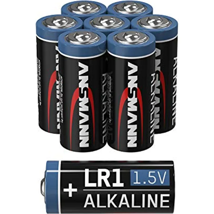 ANSMANN LR1 1,5V Alkaline Batterie - 8er Pack Lady N Batterien geeignet für Alarmanlagen, Heizungsthermostaten, Sensoren, Alarmanlagen & vieles mehr - Einwegbatterie