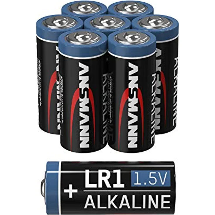 ANSMANN LR1 1,5V Alkaline Batterie - 8er Pack Lady N Batterien geeignet für Alarmanlagen, Heizungsthermostaten, Sensoren, Alarmanlagen & vieles mehr - Einwegbatterie – Bild 1