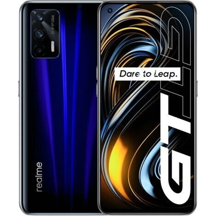 realme GT 5G Smartphone 16,33cm (6,43 Zoll) IPS-Display, 128GB interner Speicher, 8GB RAM, Dual-SIM, Android 11, Dashing Blue