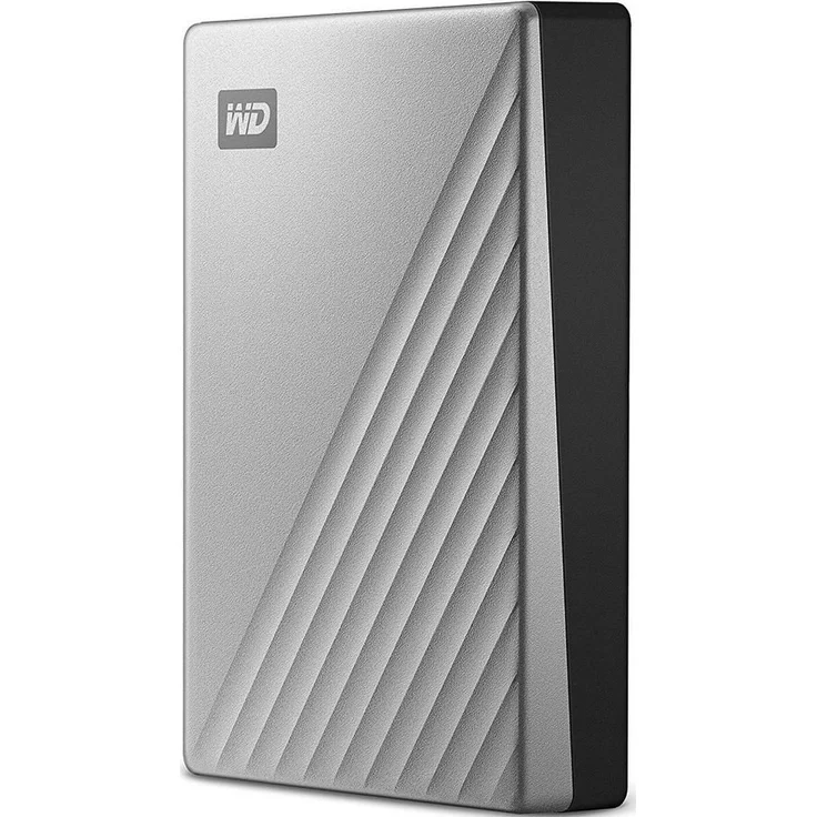 WD My Passport Ultra for Mac WDBPMV0040BSL - Festplatte - verschlüsselt - 4 TB - extern (tragbar) - USB 3.0 (USB-C Steckverbinder) - 256-Bit-AES - Silber (WDBPMV0040BSL-WESN) – Bild 3