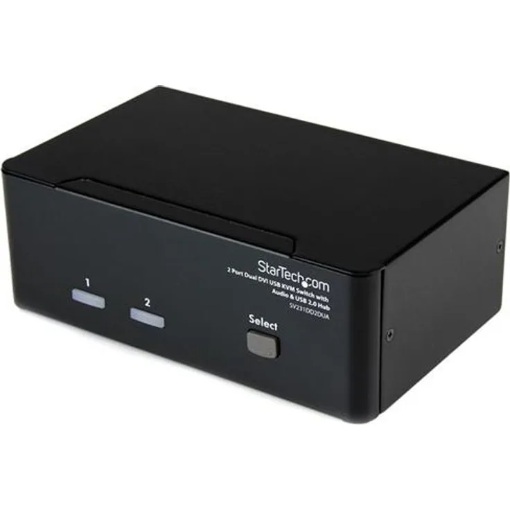 StarTech 2 Port DVI USB KVM Switch mit Audio und USB 2.0 Hub (SV231DD2DUA)