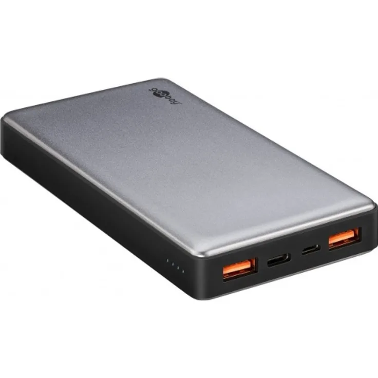 Quickcharge Powerbank mit 15000mAh, Schnellladefunktion und 2mal 3A USB-Ladeausg