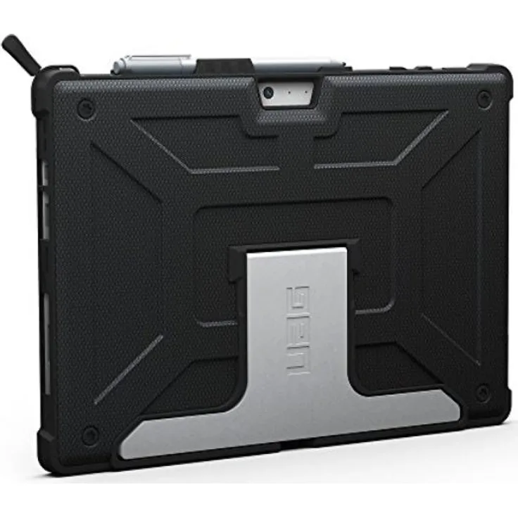 Urban Armor Gear Metropolis für Microsoft Surface Pro 7 - Pro 6 - Pro 5 - Pro 4 (Microsoft zertifizierte Schutzhülle, Type-Cover kompatibel, Microsoft Surface Pen Halterung, Standfunktion) - schwarz