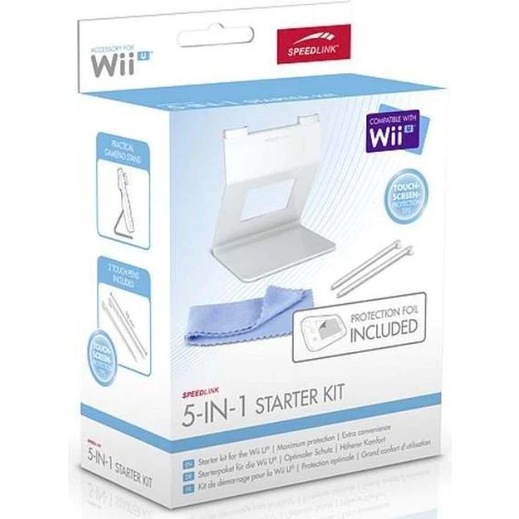 Speedlink Zubehörset für Wii U - 5-IN-1 STARTER KIT - Comfort Fünfteiliges Zubehörpaket - weiß