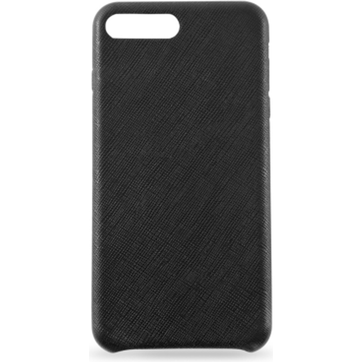 KMP Premium Lederhülle für iPhone 8 Plus - schwarz - Schutzhülle - extra stabil & leicht - Leder Case