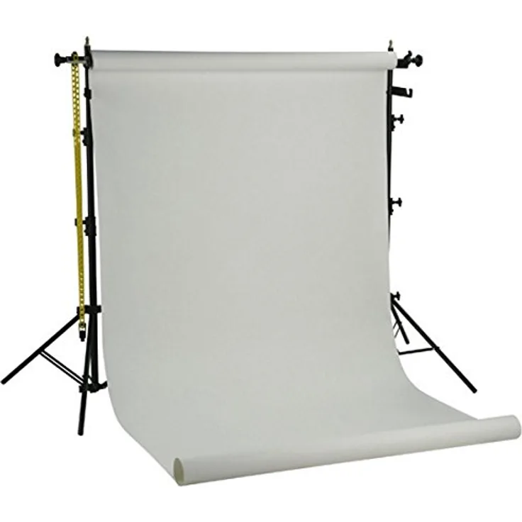 FalconEyes Studio Zubehör - Hintergrundsystem (L-2500H x2, CBH-5 x1, B-1W x1, ROLL x1 weiß)