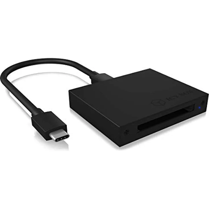 ICY BOX USB 3.1 CFast Card Reader, CFast 2.0, USB 3.1 Gen2 (10 Gbit-s), USB-C & USB-A, Aluminium, Schwarz